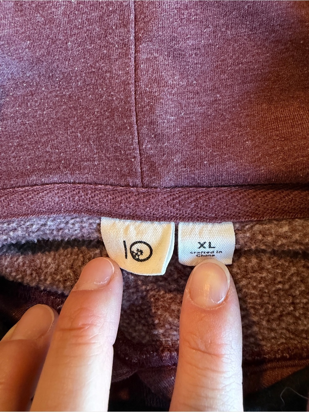 tentree Red Mahogany Dig Deep Compass Graphic Pullover Hoodie - Picture 4 of 4